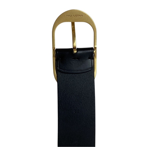 Nili Lotan Iconic Nili Belt with Gold Buckle main image 5